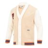 Team Badge V-neck Jacket “Beige”