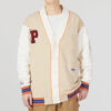 Team Badge V-neck Jacket “Beige”