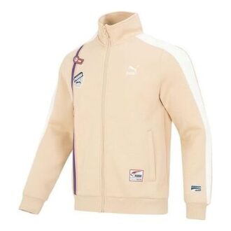 Team Badge Zipper Jacket “Beige”