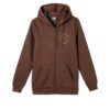Tonal Sportswear Logo Zip Hoodie “Brown”
