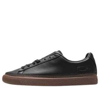 Unisex Basket Stitched Low-Top Sneakers Black/Brown