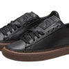 Unisex Basket Stitched Low-Top Sneakers Black/Brown