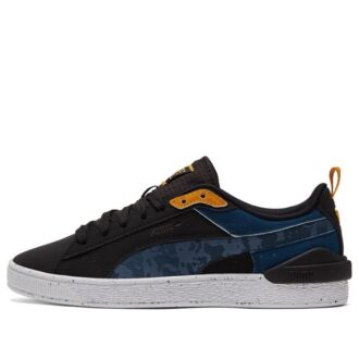 Unisex Suede Bloc Low-Top Sneakers Blue/Black