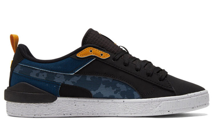 Unisex Suede Bloc Low-Top Sneakers Blue/Black