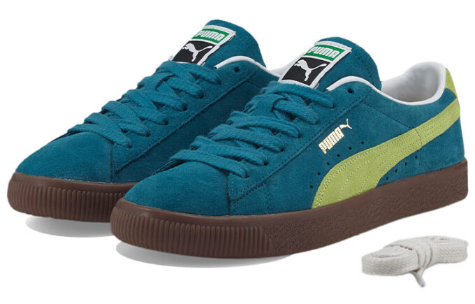 Unisex Suede Vtg Sneakers Blue/Green