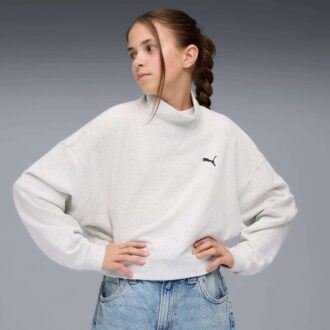 Wardrobe Essentials Big Kids’ Crew Neck Sweatshirt Wardrobe Essentials Big Kids’ Crew Neck Sweatshirt