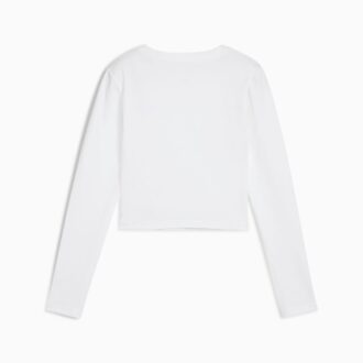 Wardrobe Essentials Women Cropped Long Sleeve Tee