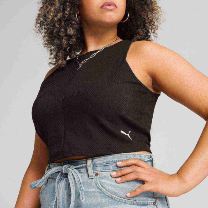 Wardrobe Essentials Women Ribbed Crop Top