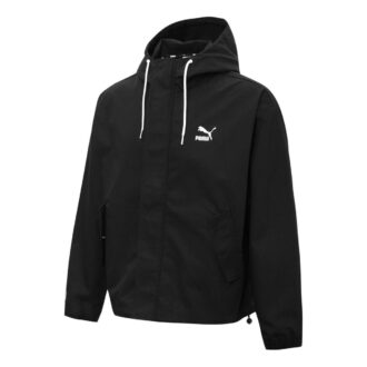 Windbreaker Hoodied Jacket “Black”