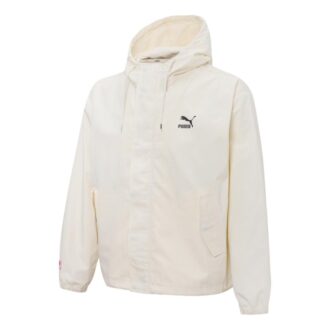 Windbreaker Hoodied Jacket “White”