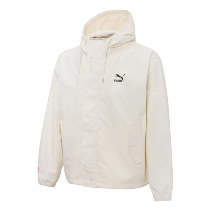 Windbreaker Hoodied Jacket “White”