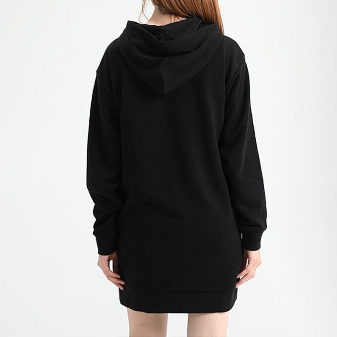 (WMNS) Amplified Hooded Long Sleeves Dress Black