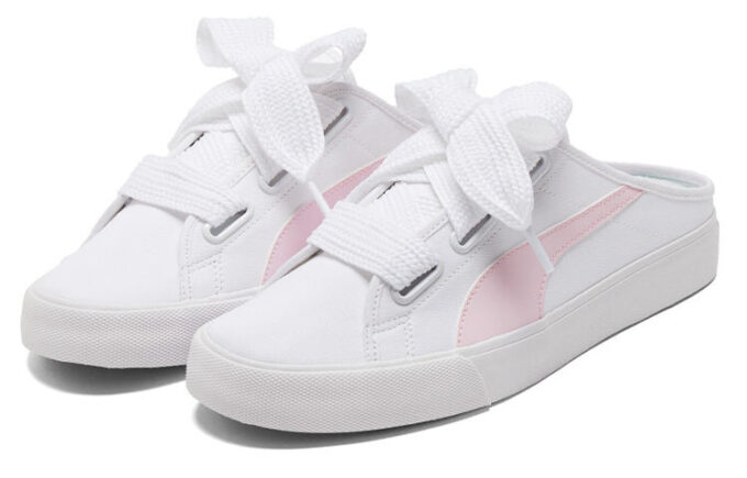 (WMNS) Bari Mule Ribbon Casual Skateboarding Shoes White Pink