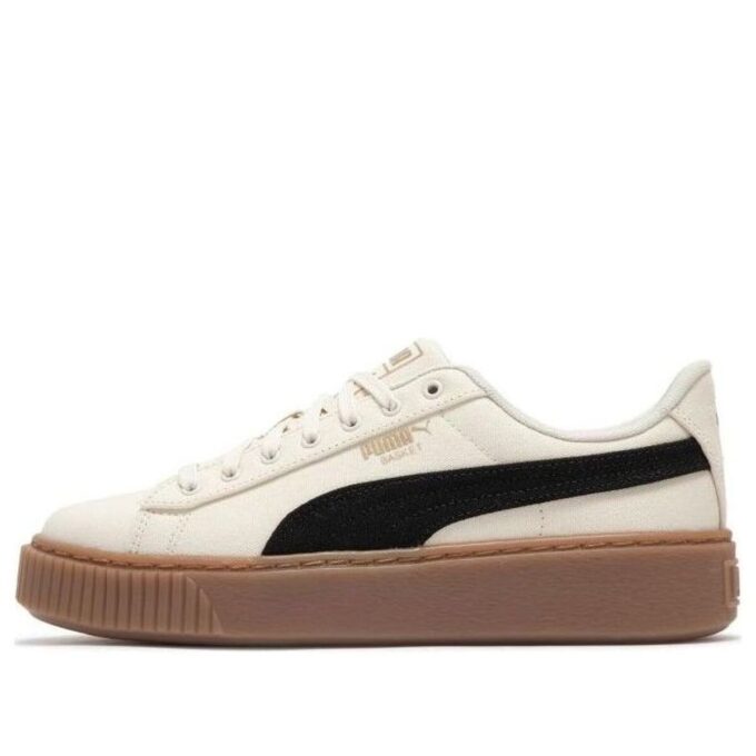 (WMNS) Basket Platform Canvas “Beige Black”