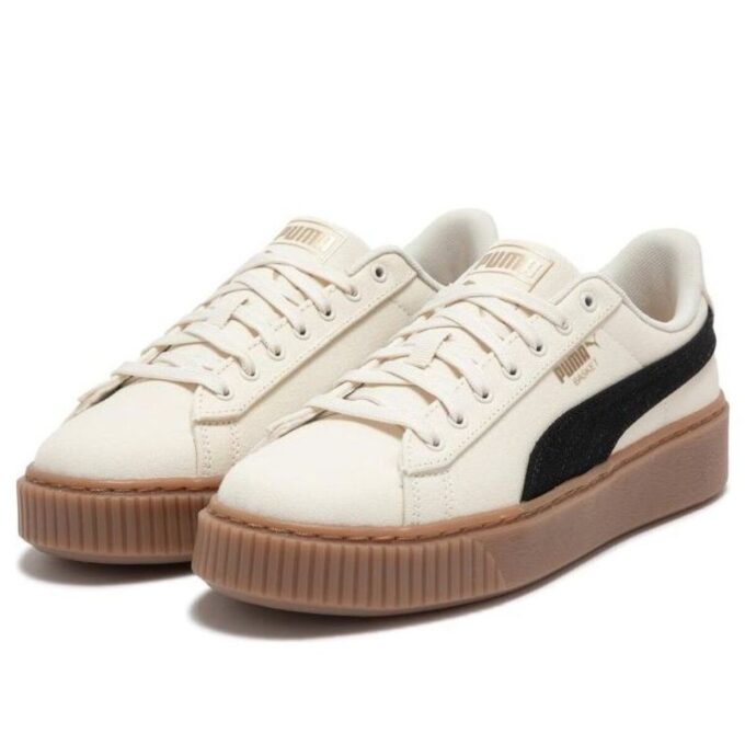 (WMNS) Basket Platform Canvas “Beige Black”