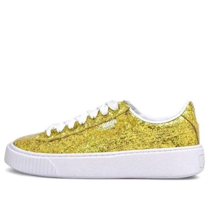 (WMNS) Basket Platform Glitter “Gold”