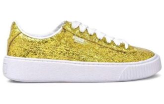 (WMNS) Basket Platform Glitter “Gold”