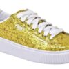 (WMNS) Basket Platform Glitter “Gold”