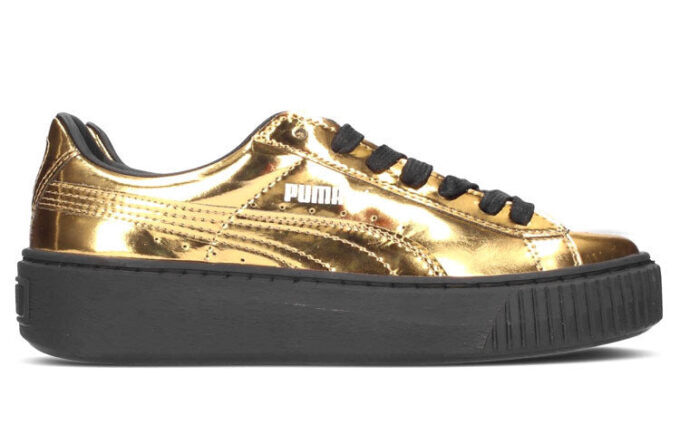(WMNS) Basket Platform “Metallic Gold”