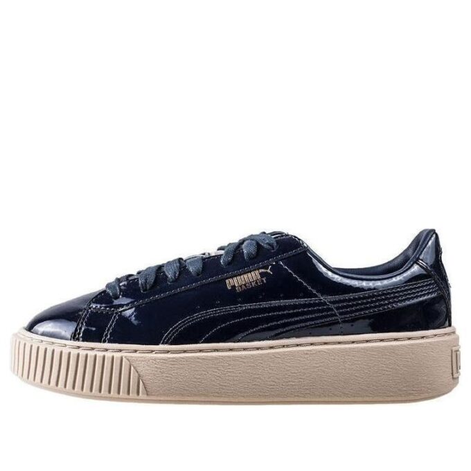 (WMNS) Basket Platform Patent Marshmallow “Black”