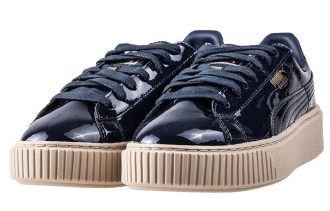 (WMNS) Basket Platform Patent Marshmallow “Black”