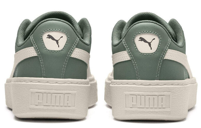 (WMNS) Basket Platform Scallop Sneakers Green/White