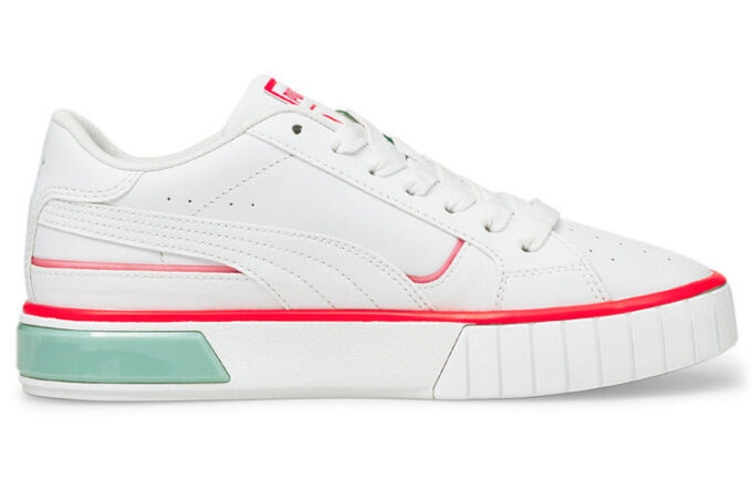 (WMNS) Cali Star Lights Platform Shoes White/Green/Orange