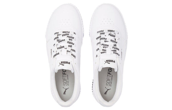 (WMNS) Carina Logomania Sneakers White/Black