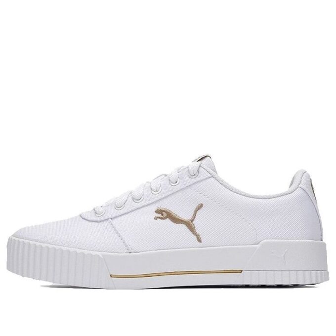 (WMNS) Carina Summer Cat Leisure Board Shoes White/Golden