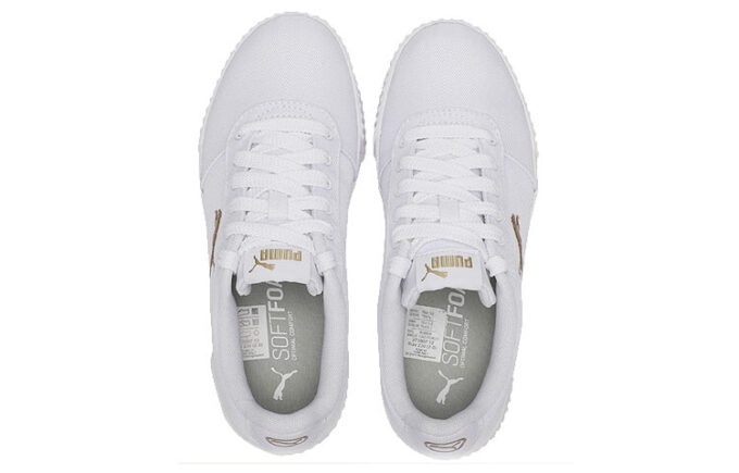 (WMNS) Carina Summer Cat Leisure Board Shoes White/Golden