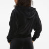 (WMNS) Casual Embroidered Zipper Short hooded Jacket Black