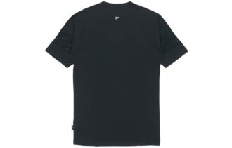 (WMNS) Casual Sports Alphabet Printing Short Sleeve Black