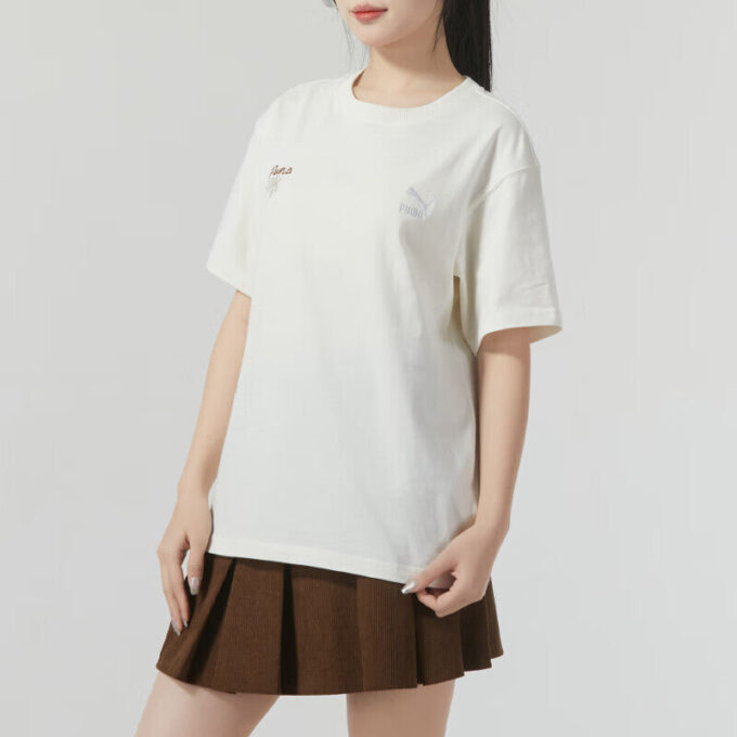 (WMNS) Classic Cotton T-shirt “Beige”