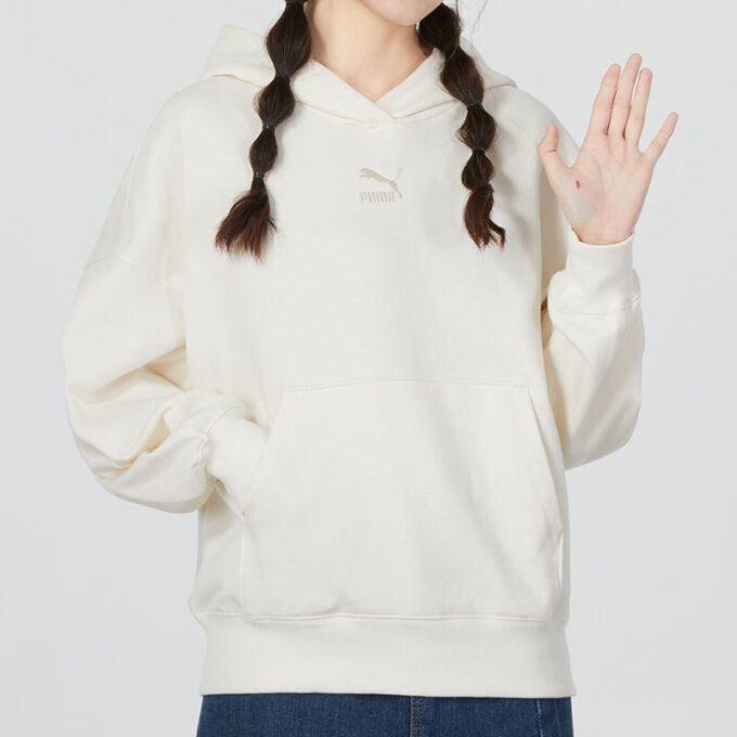 (WMNS) Classic Oversized Hoodie TR “White Grey”
