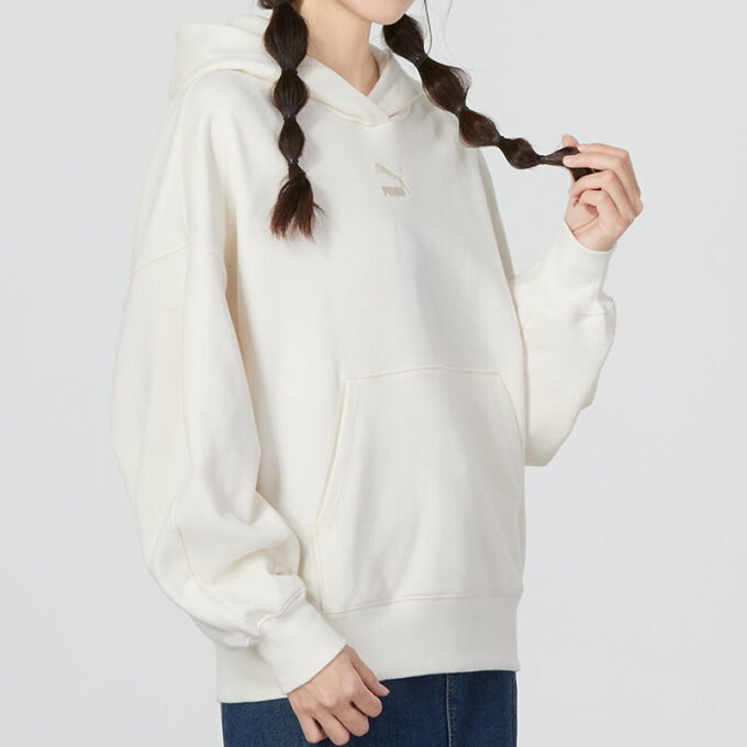 (WMNS) Classic Oversized Hoodie TR “White Grey”