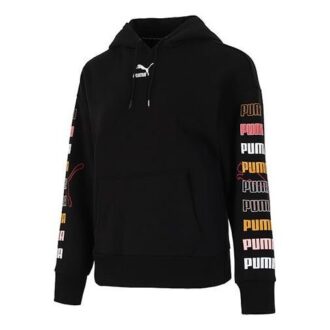 (WMNS) Classics Graphics Hoodie “Black”