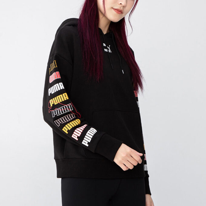 (WMNS) Classics Graphics Hoodie “Black”