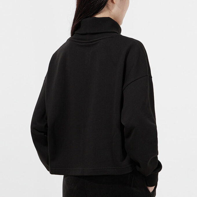 (WMNS) Classics Logo Embroidery Swea Black