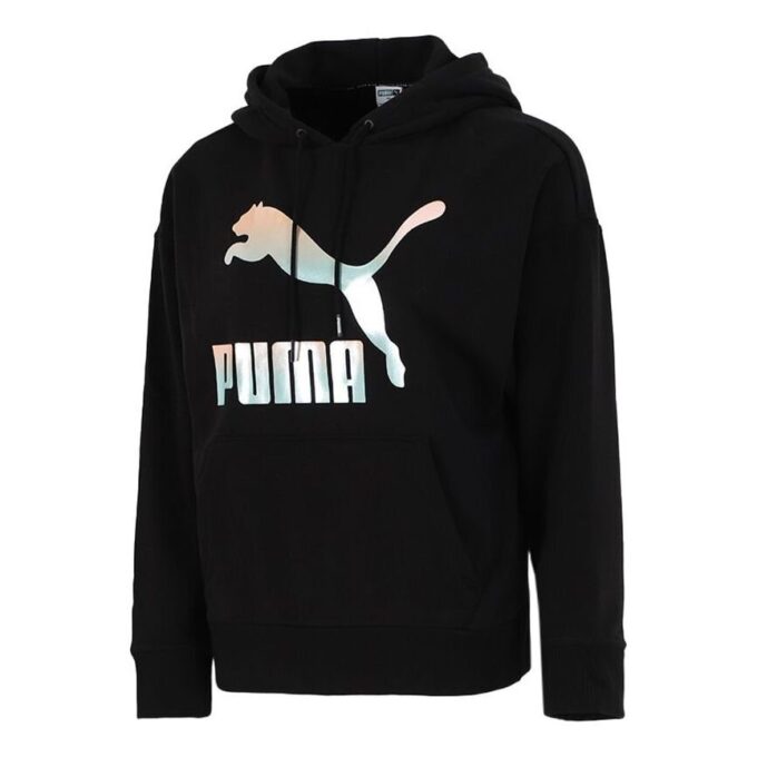 (WMNS) Classics Logo Hoodie “Black White”