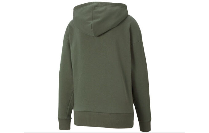(WMNS) Classics Logo Hoodie “Olive Green White”