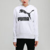 (WMNS) Classics Logo Hoodie “White Black”