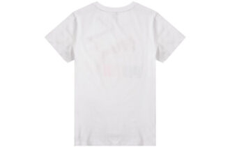 (WMNS) Classics Logo Interest Tee Logo Casual Round Neck Short Sleeve White