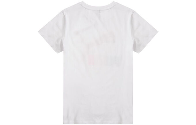 (WMNS) Classics Logo Interest Tee Logo Casual Round Neck Short Sleeve White