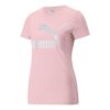 (WMNS) Classics Logo Tee Big Logo Printing Sports Short Sleeve Pink