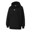 (WMNS) Classics Oversized Logo Printing Hoodie Black