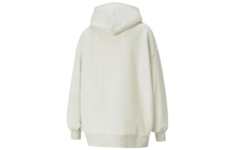 (WMNS) Classics Oversized logo Printing Plus Fleece Keep Warm Hoodie Grey