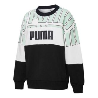 (WMNS) Colourblock Aop Sweatshirt “Black Green White”