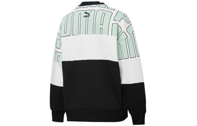 (WMNS) Colourblock Aop Sweatshirt “Black Green White”
