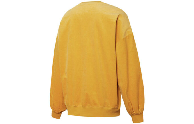 (WMNS) Contrasting Colors Zipper Pocket Sports Round Neck Pullover “Yellow”