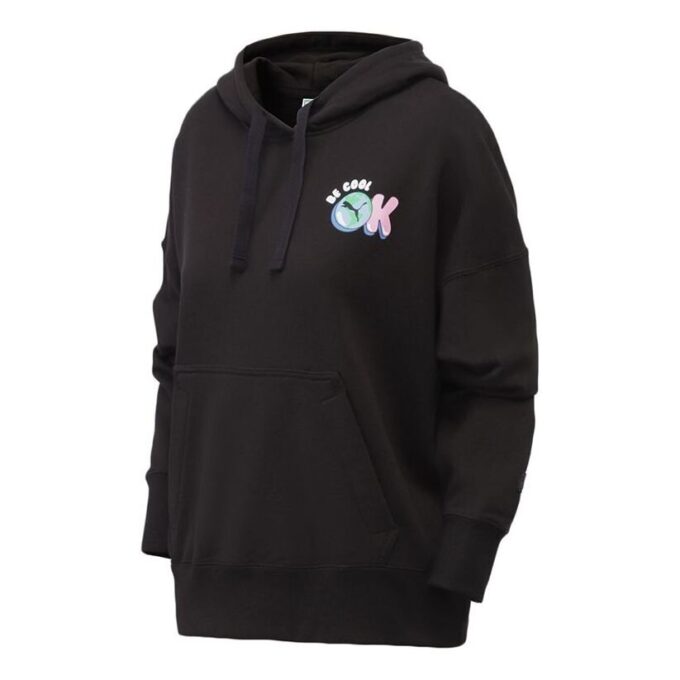 (WMNS) Downtown Graphic Hoodie “Black Blue Pink”